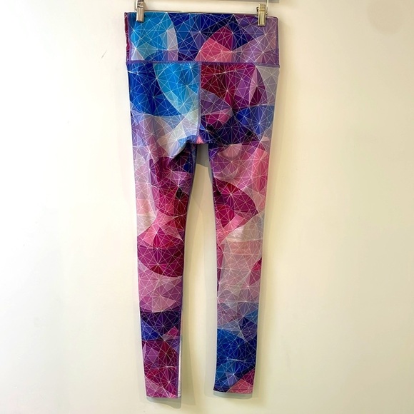 My Inner Fire Colorful Geometric Printed Recycled Polyester Yoga Leggings 6 - Picture 3 of 9